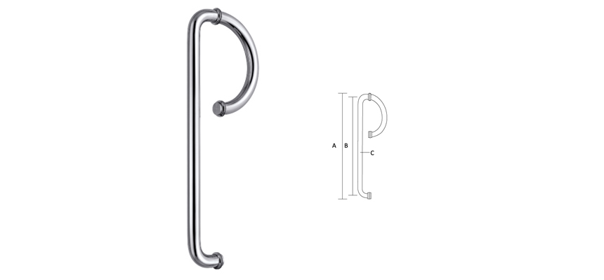 Glass Door handle,Stainless Steel/Shower handle